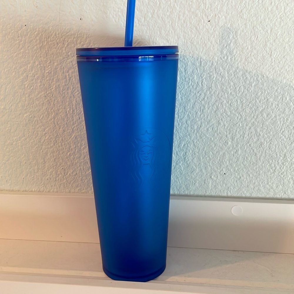 Starbucks blue large cold cup tumbler